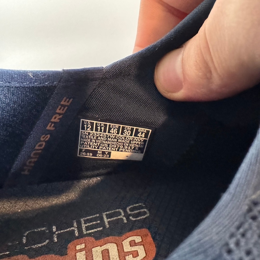 Skechers Mens Slip-ins Summits Navy Wide Fit Sneakers 232457W Size 12 - Picture 8 of 8